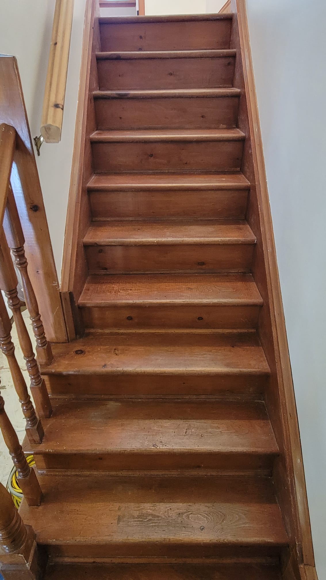 Rustic Straight Stairs Before